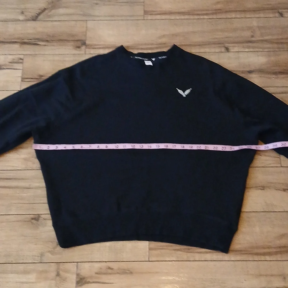 Victoria's Secret Angel Rhinestones Logo Women's Black Fleece Sweatshirt. Size M - Picture 13 of 17